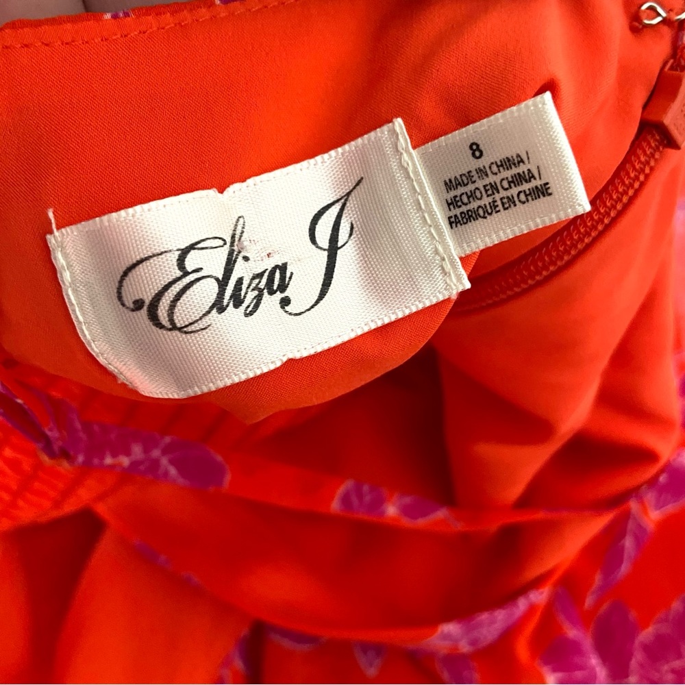 ELIZA J Floral Chiffon Midi Dress - Picture 15 of 16